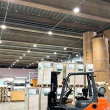 iluminação led gráfica Centro Paulus de produção