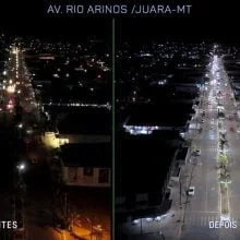 Iluminação Pública Led cidade de Juara