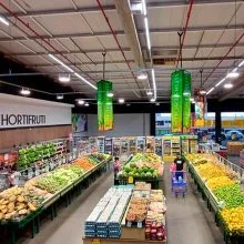 iluminação led supermercado camilo atacadista