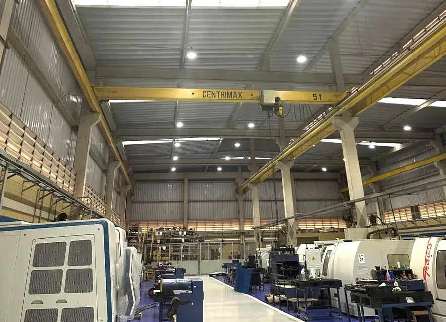 Iluminação LED Indústria de Peças e Usinagem